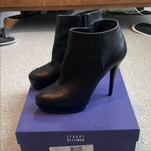 Stuart Weitzman Elegant Black Heeled Boots